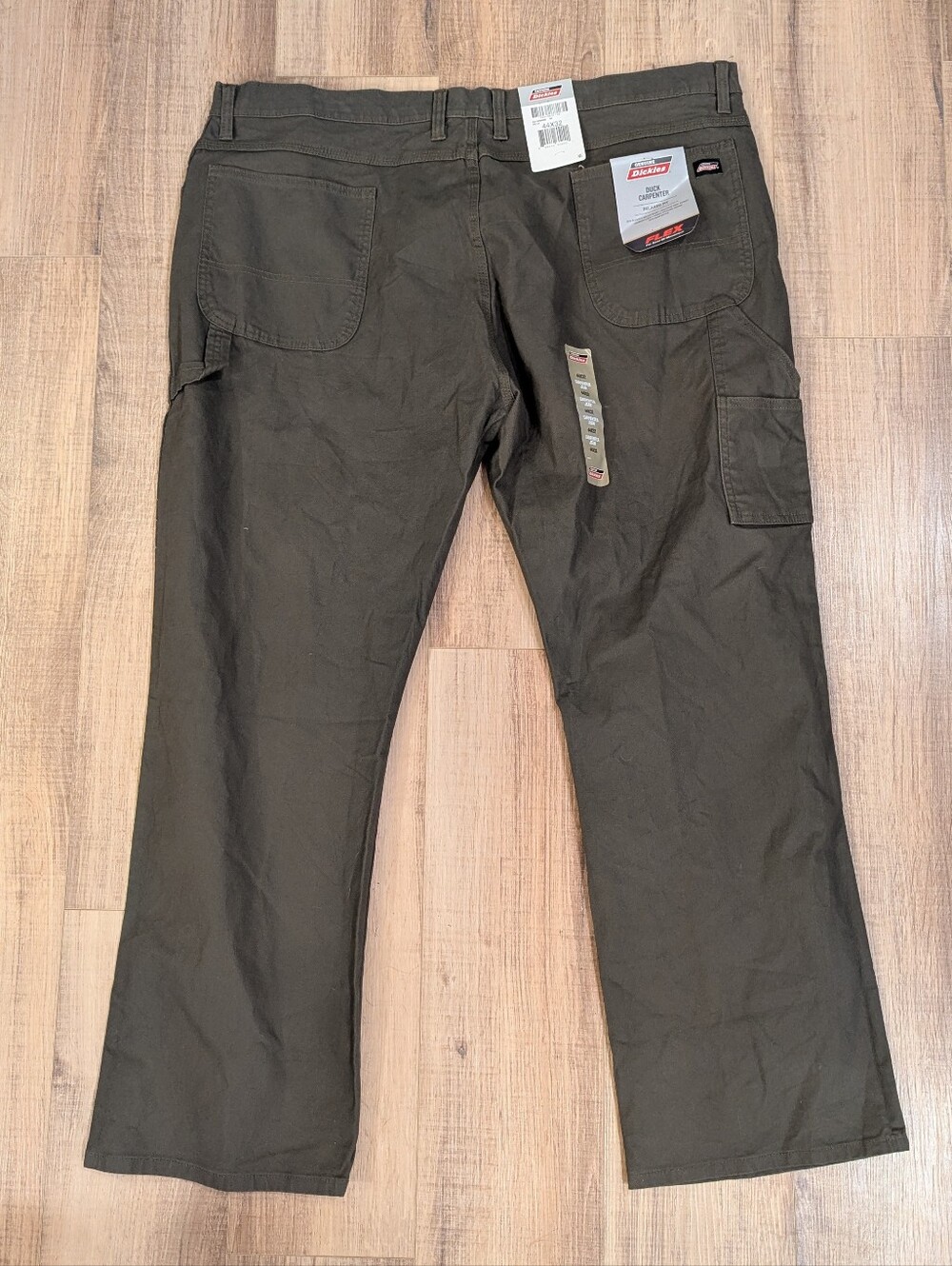 Dickies Duck Carpenter Pants Mens 44x32 Flex Relaxed Fit Olive Workwear